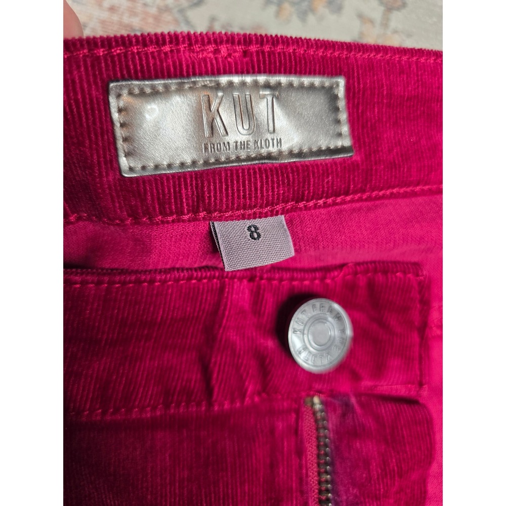 KUT From the Kloth Jean Fab Ab Wide Leg Ruby Corduroy Pants 8 - Picture 4 of 11